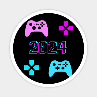 2024 - Gamers - Celebration - New Years - Birthday Magnet